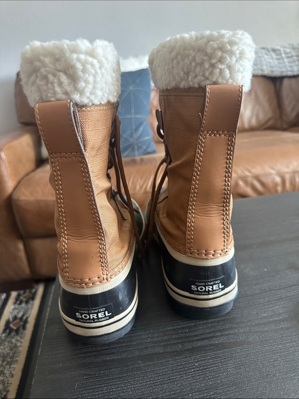 Sorel Brown and Black Insulated Lace-Up Winter Boots